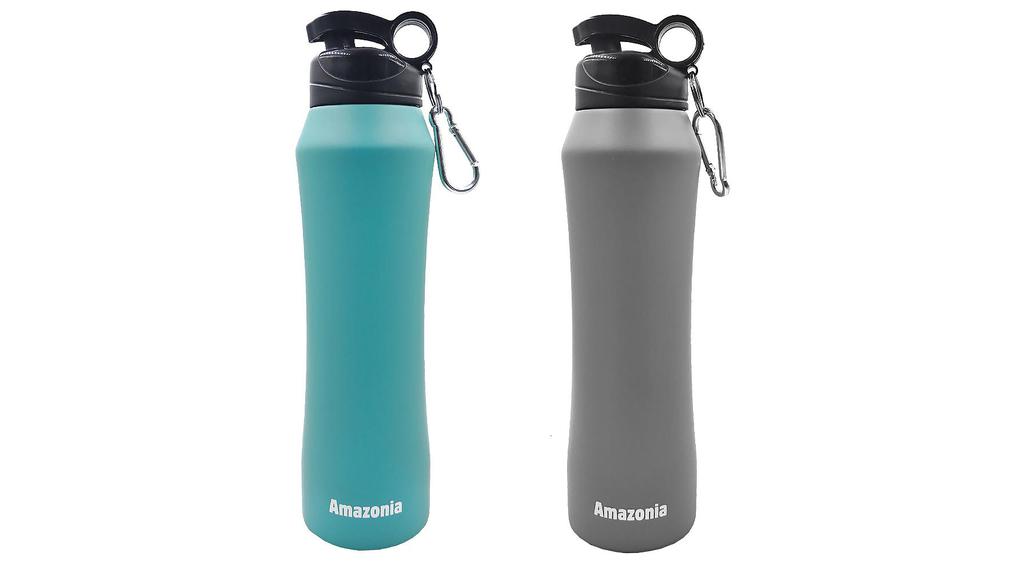 Navaris Bouteille d'eau en acier inoxydable - À paroi simple 75 oz (2,2 L) Grande Navaris Bouteille d'eau en acier inoxydable - À paroi simple 75 oz (2,2 L) Grande