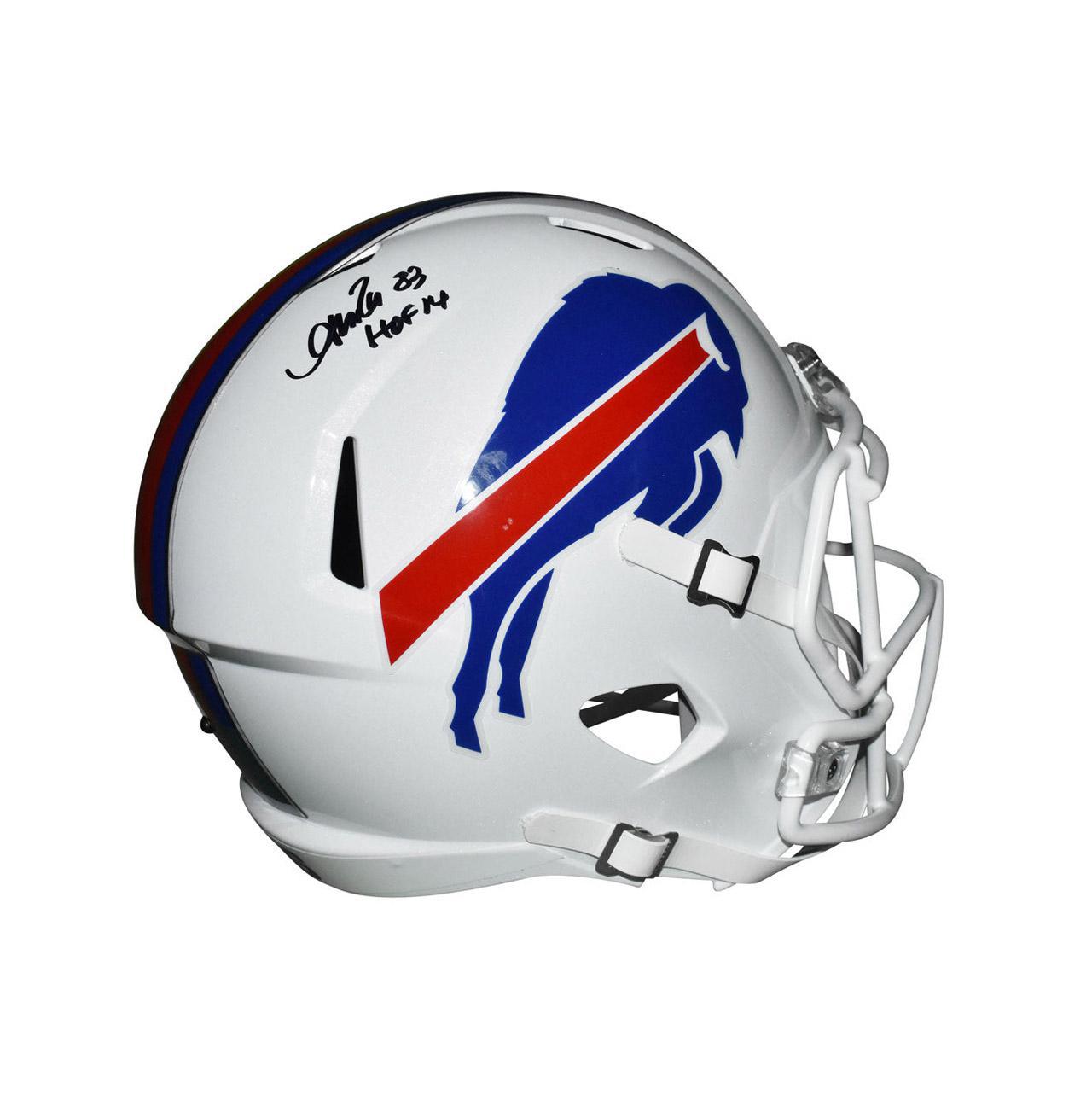 Andre Reed Signed Buffalo Bills Speed Mini Replica White Football Helm — RSA