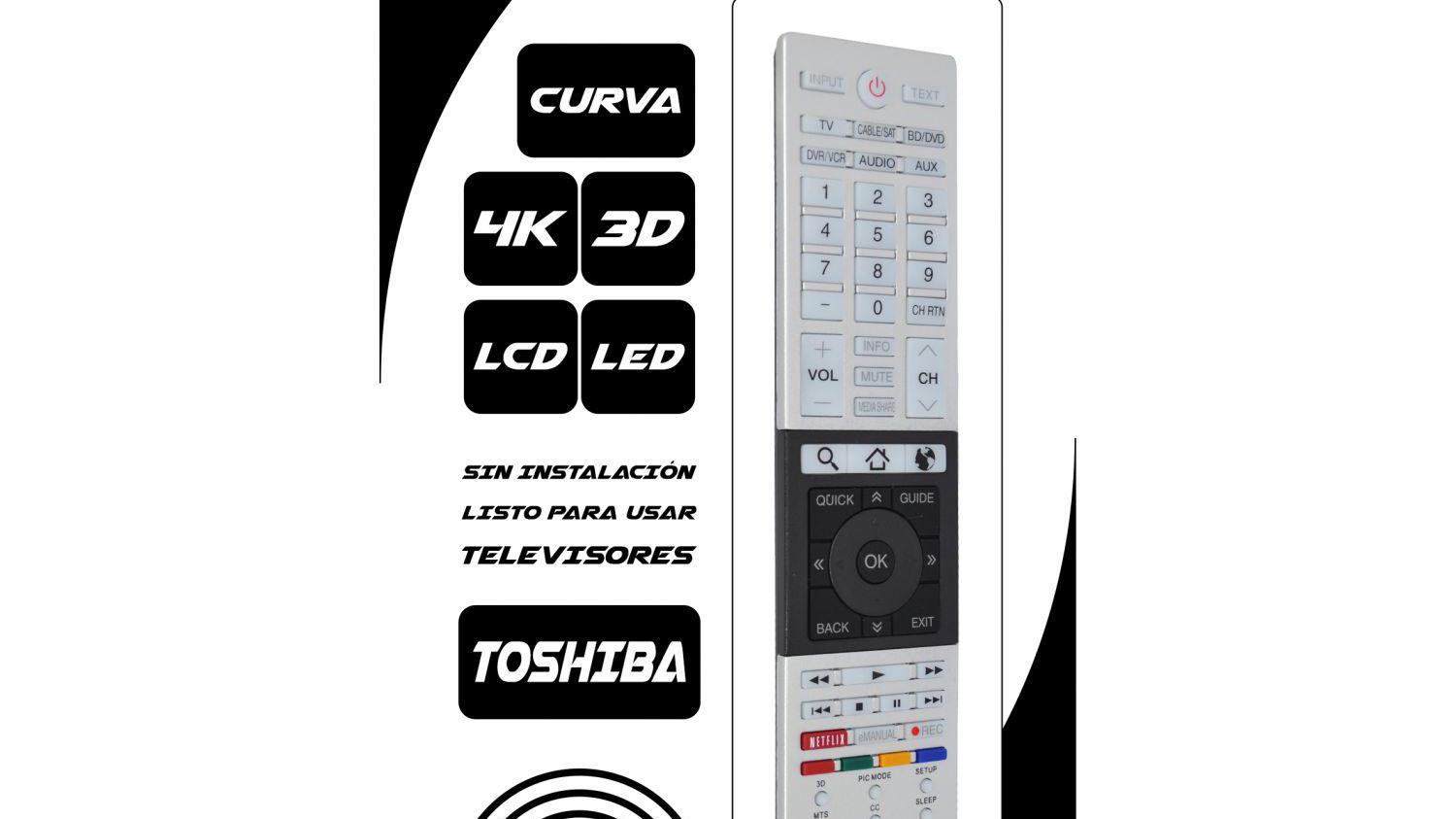 Mando a distancia multifunción RML1278 para televisor Toshiba, repuesto de  mando a distancia