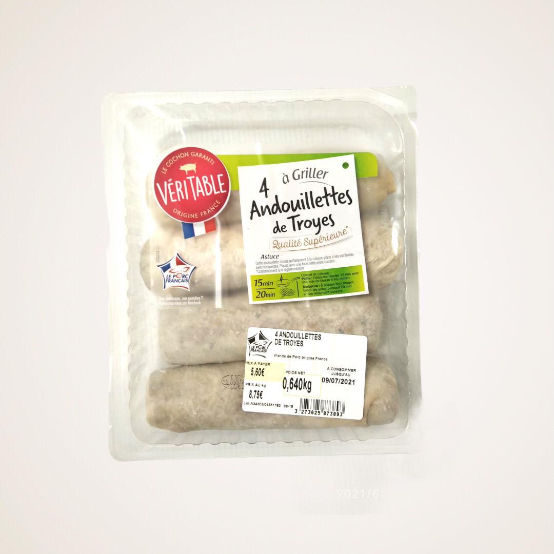 Andouillettes de Troyes VÉRITABLE x4