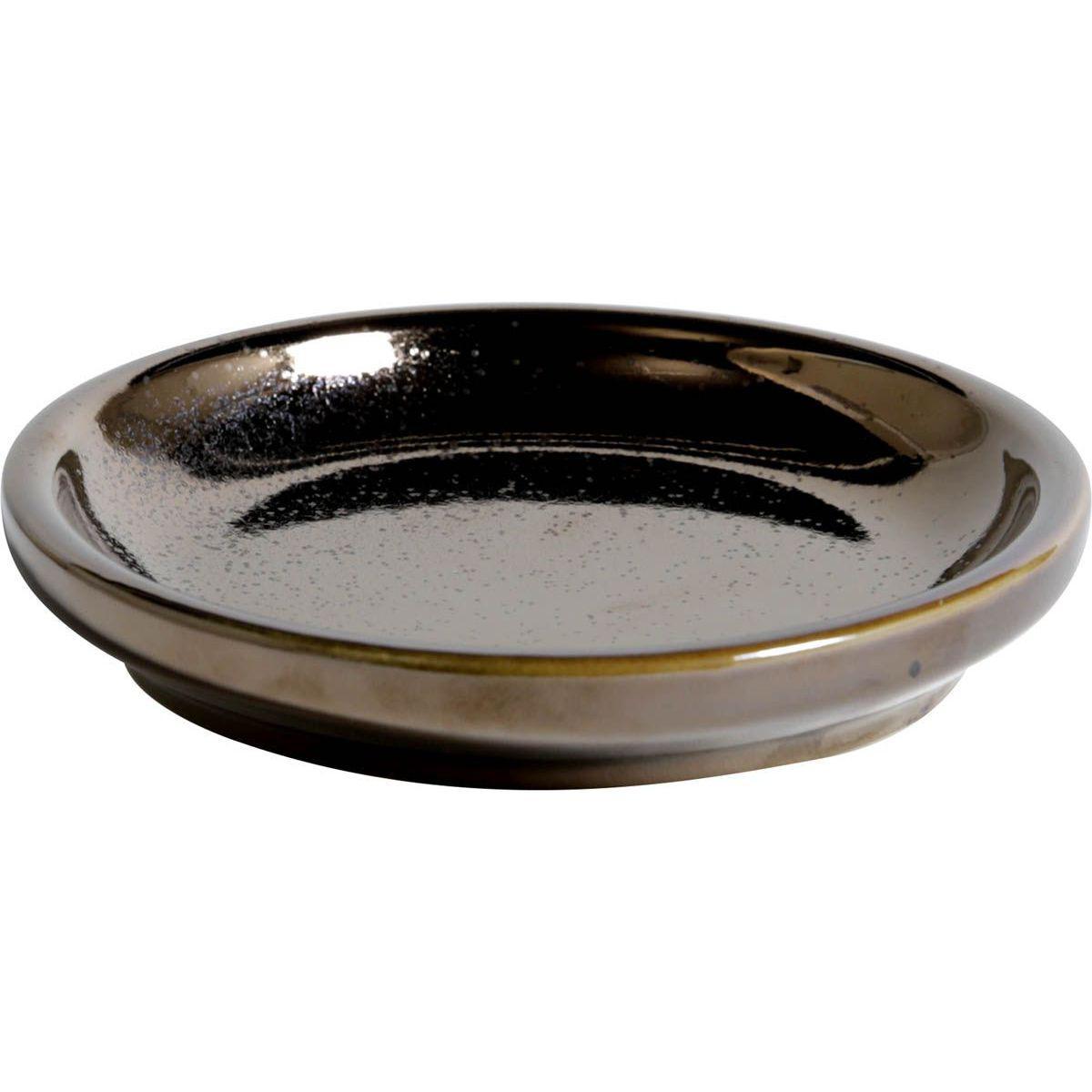 Porte-savon Porcelaine Cygne Beige à Veines Dorées - Occasion, Dimensions 16,5x11,5x11 Cm