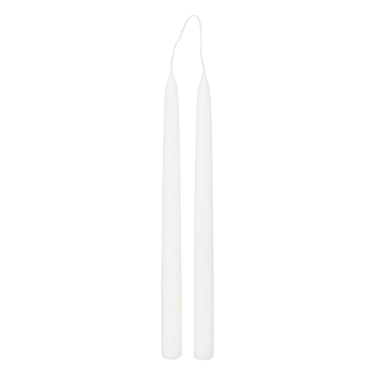 Lot De 10 Bougies Bâtons Many - Blanc, 25 Cm De Hauteur - Parfaites Pour Décoration, événements, Ambiance Cosy