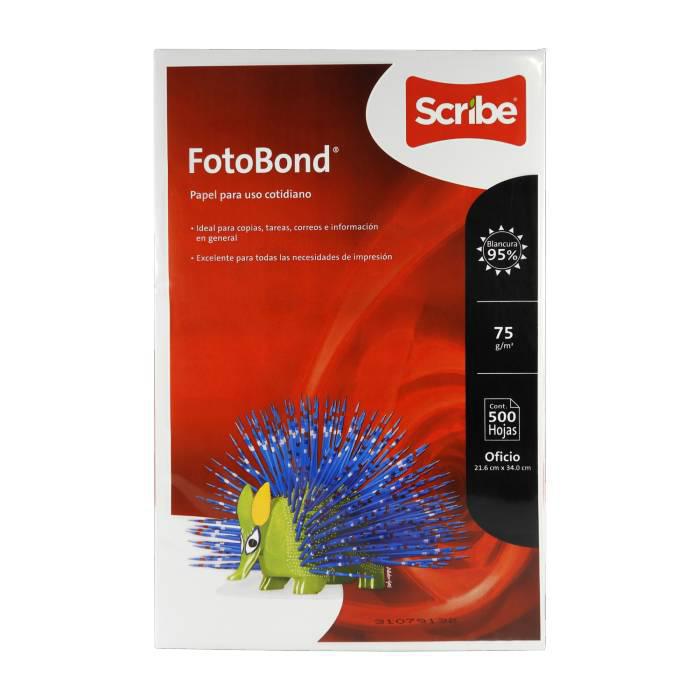 Hojas Blancas Scribe Fotobond Oficio 500hojas