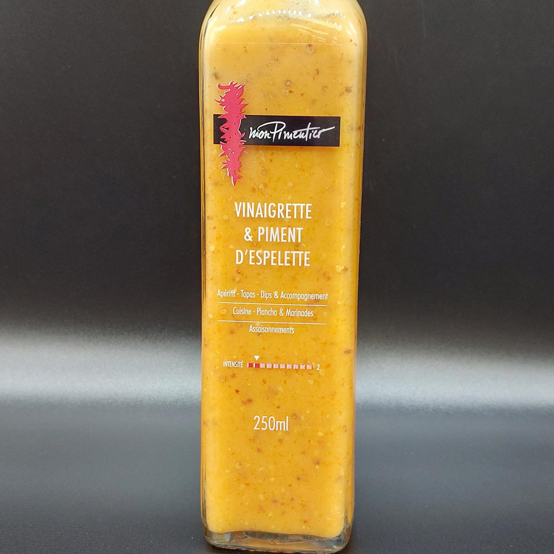 Lot 3x Sauce vinaigrette au piment d'Espelette - Bouteille 350ml