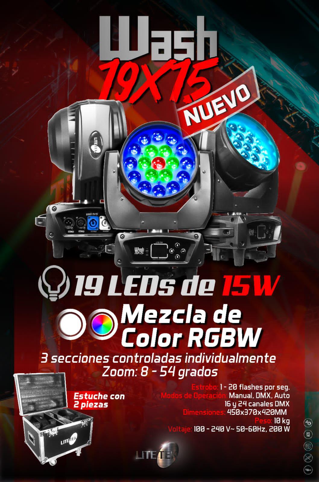 Wash 19x15 Lampara led