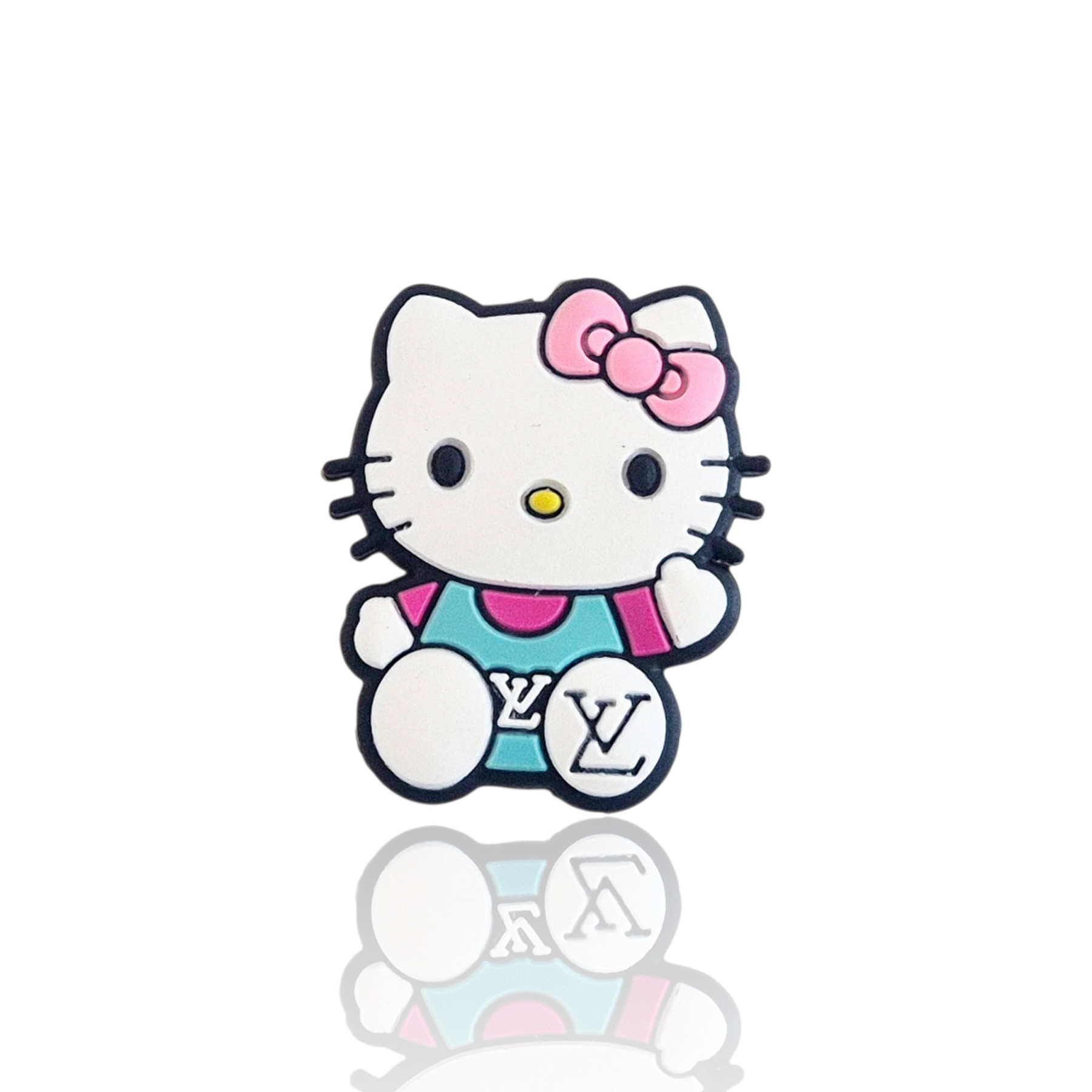 Bracelet Hello Kitty En Argent 925 Avec Perles De Murano Bleues – Taille 18 Cm, Neuf Avec étiquettes