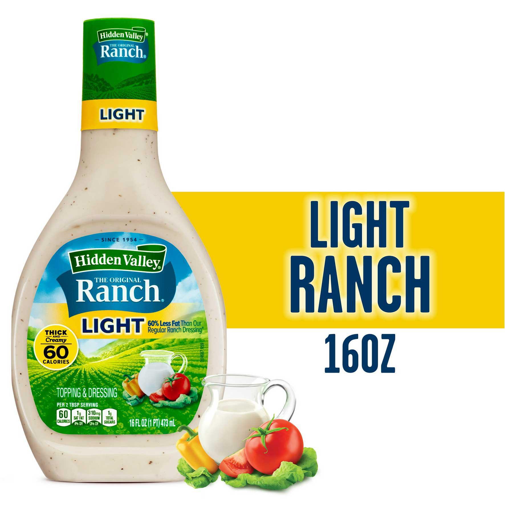 Hidden Valley Light Original Ranch Salad Dressing and Topping 16 fl oz