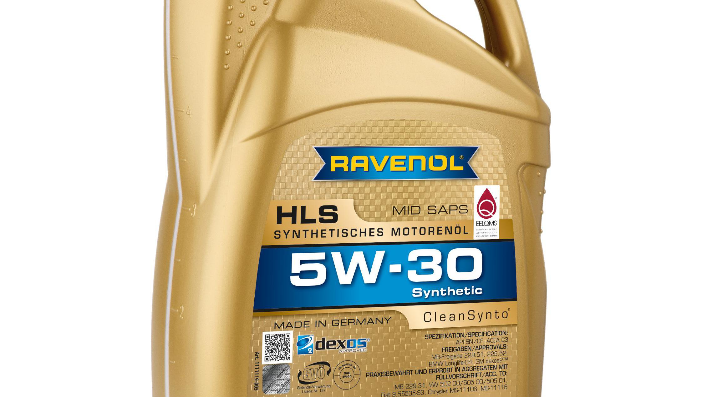 RAVENOL 5 Liter Longlife HLS SAE 5W-30 Auto-Öl for Otto and