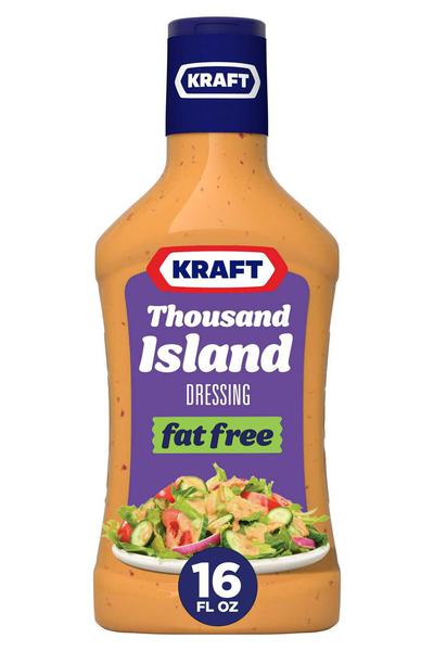 kraft thousand island dressing Bottle-8 fl oz.-9/Case and veggies with its creamy texture and zesty flavor Kraft Thousand Island Fat Free