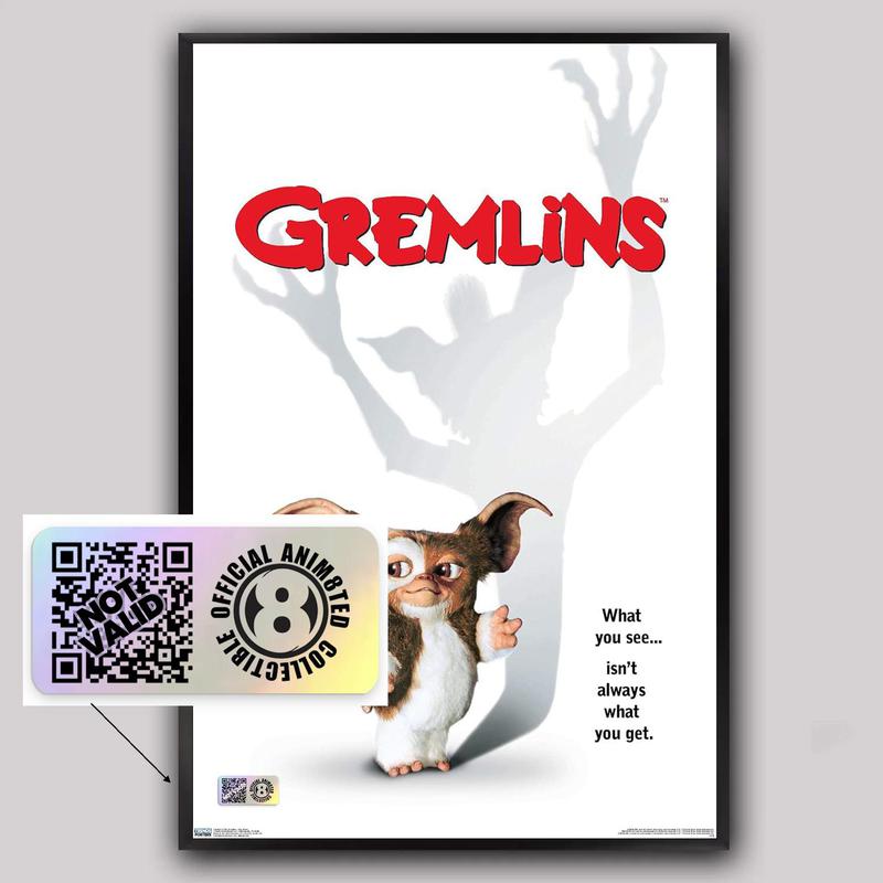 GREMLINS ポスター GREMLINS 1984 80s WHITE ORIGINAL CINEMA ART MOVIE FILM PRINT