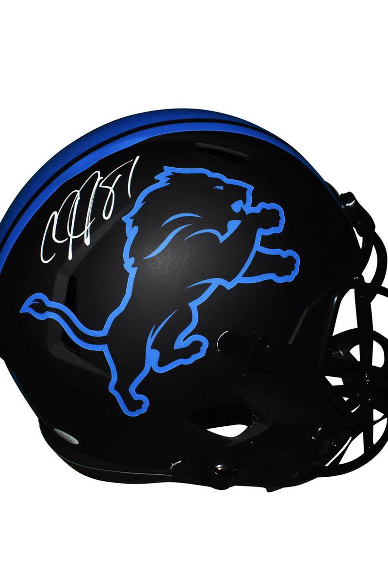 Calvin Johnson Signed Detroit Lions Eclipse Speed Full-Size Replica  Football Helmet