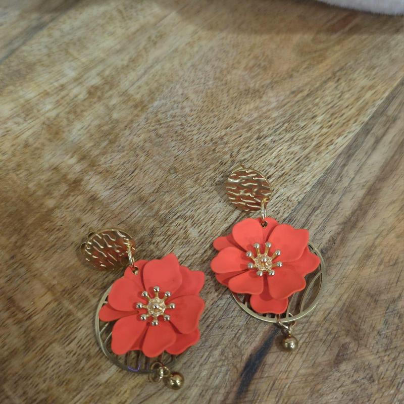 boucles d'oreilles tiffany co fleur en or