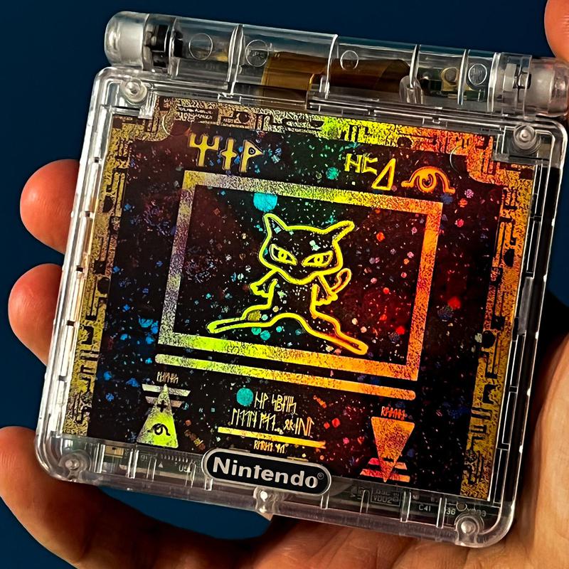 Game Boy Advance SP custom édition Mew écran IPS